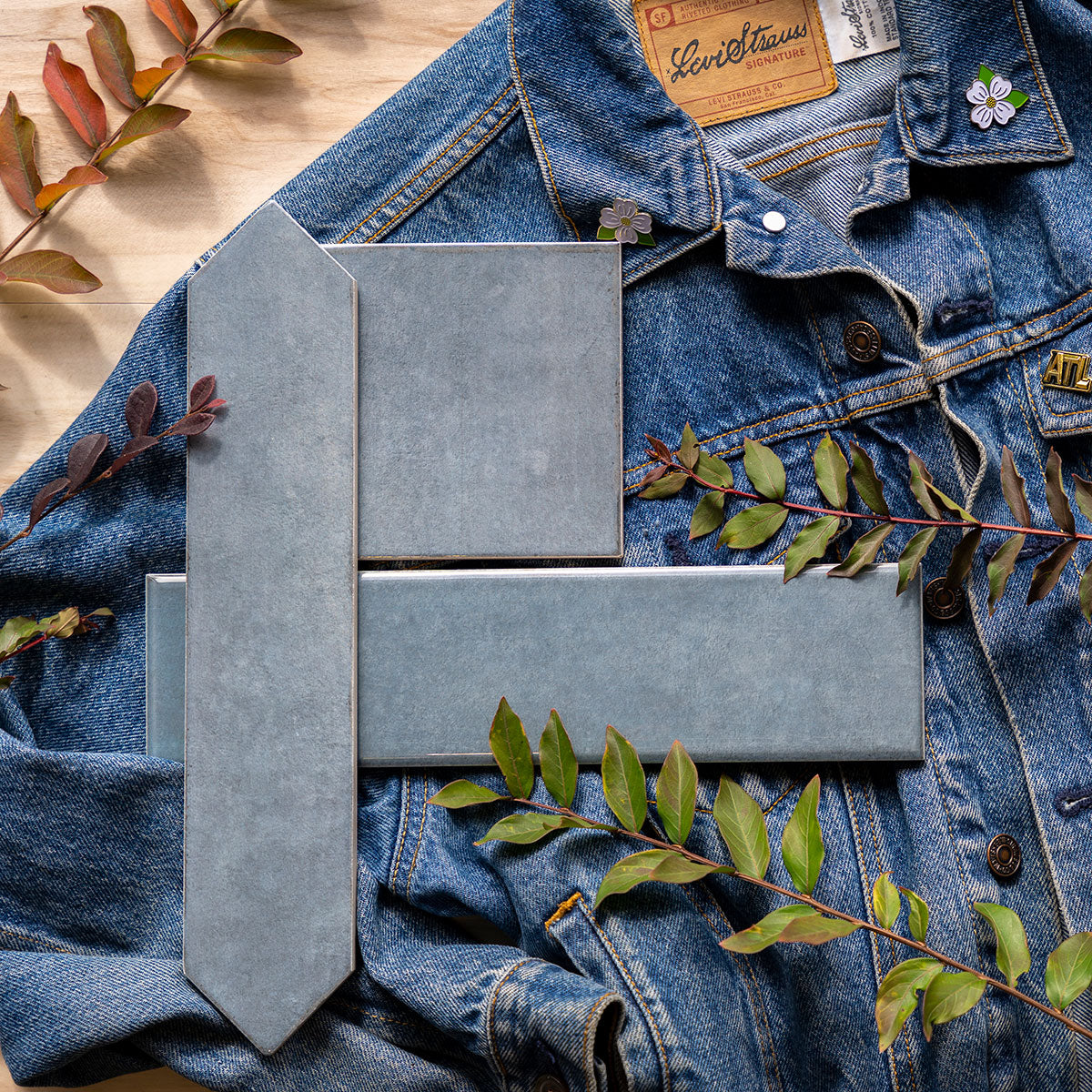 RENZO DENIM CERAMIC TILE 3X12 Glossy  - 3x12