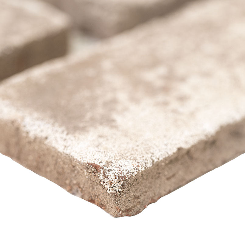 DOVERTON GRAY CLAY BRICK HERRINGBONE 2.25X7.5X0.5 NATURAL  - 2.25x10.75