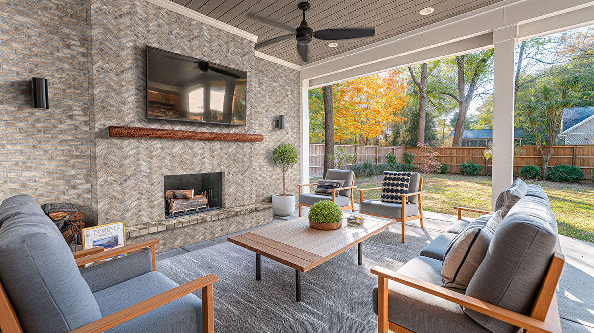 DOVERTON GRAY CLAY BRICK HERRINGBONE 2.25X7.5X0.5 NATURAL  - 2.25x10.75