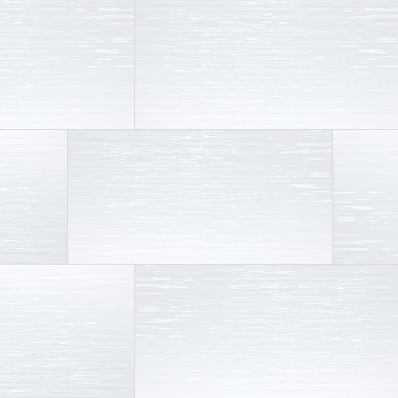 Dymo White Stripe 12x24 Glossy Ceramic Tiles for Kitchen Walls