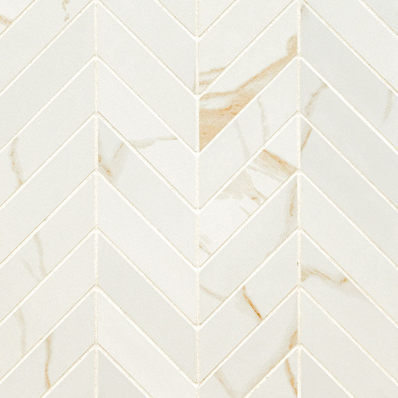 EDEN CALACATTA CHEVRON MOSAIC 12X15