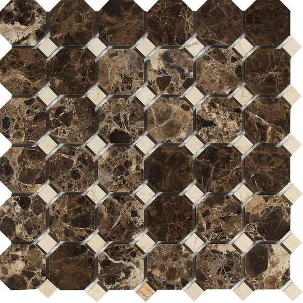 Brown Octagon Tiles.