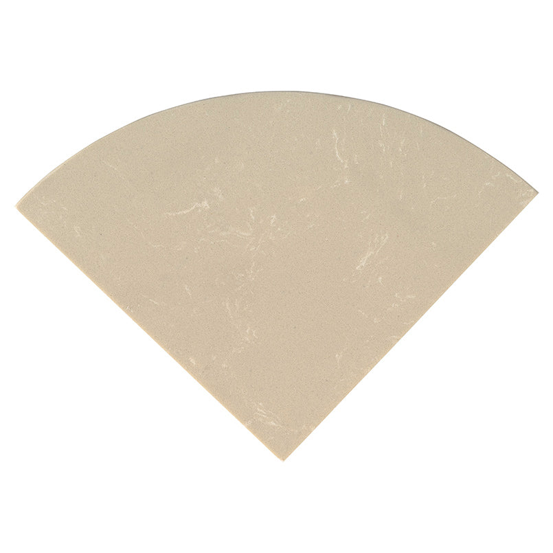 Engr Beige Marble 9" Radius Crnr Shelf