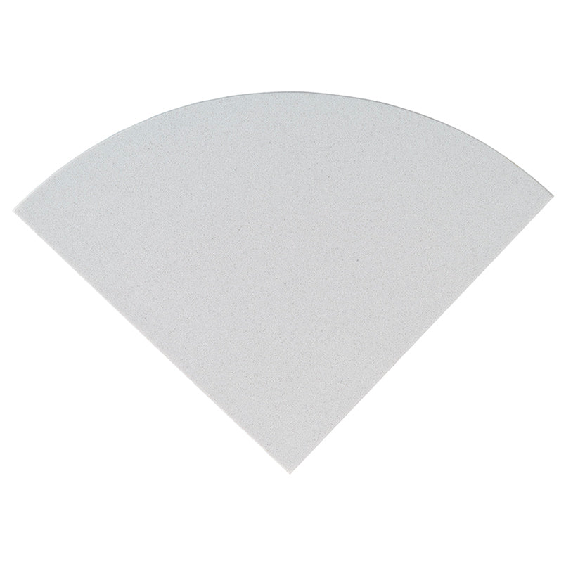 Engr White Marble 9" Radius Crnr Shelf