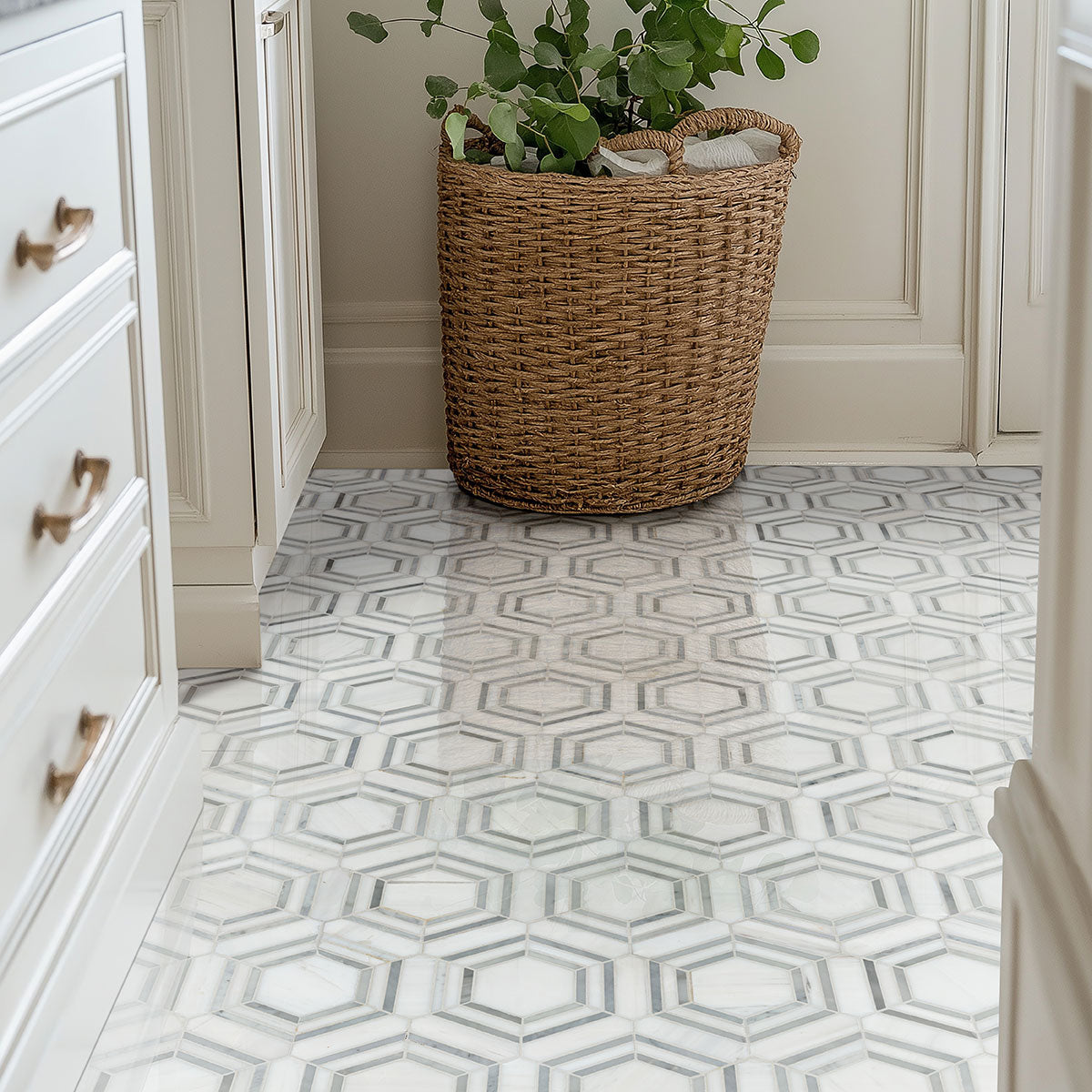 Georama Grigio Polished Marble Tile - Mosaicenter Backsplash Tile