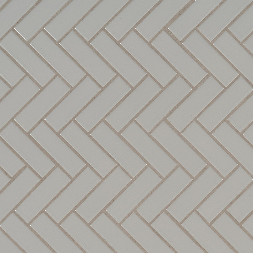 Gray Tile Herringbone Mosaic