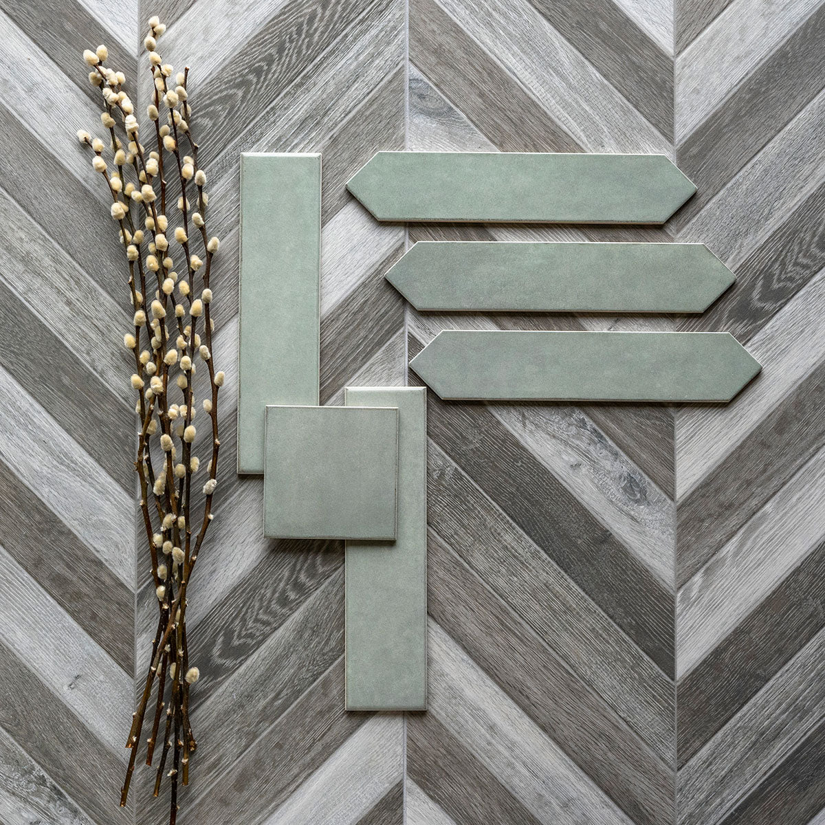 RENZO JADE CERAMIC TILE 3X12 Glossy  - 0.6x12