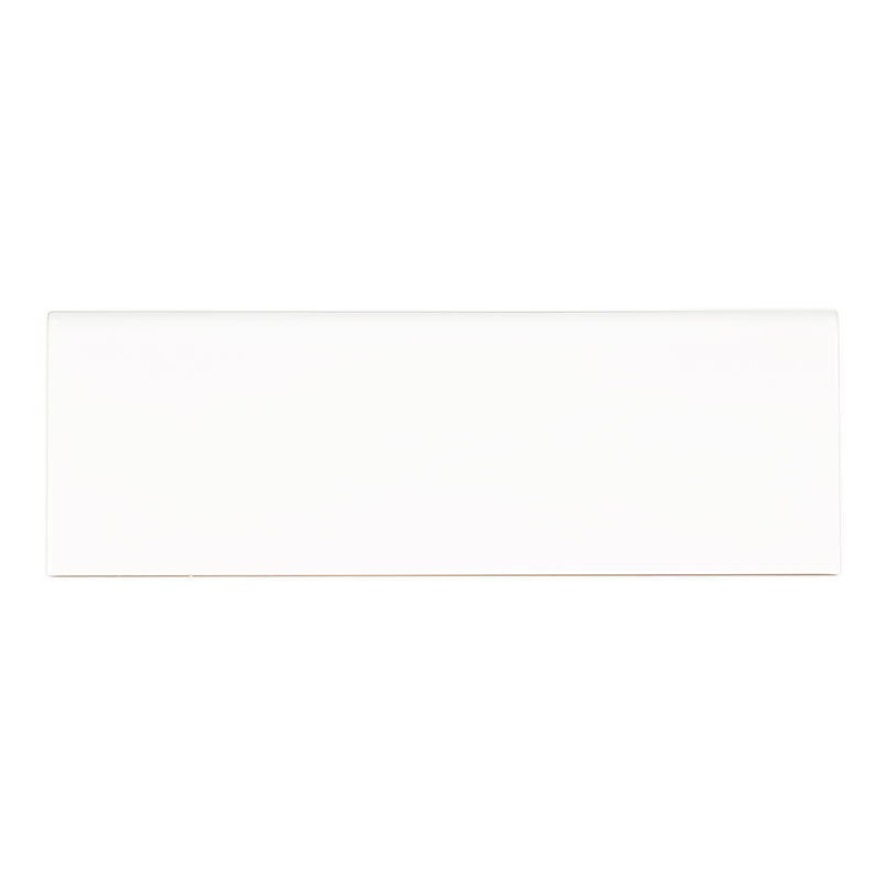 Metro White 4x12 Single Bullnose Glossy Ceramic Wall Tiles