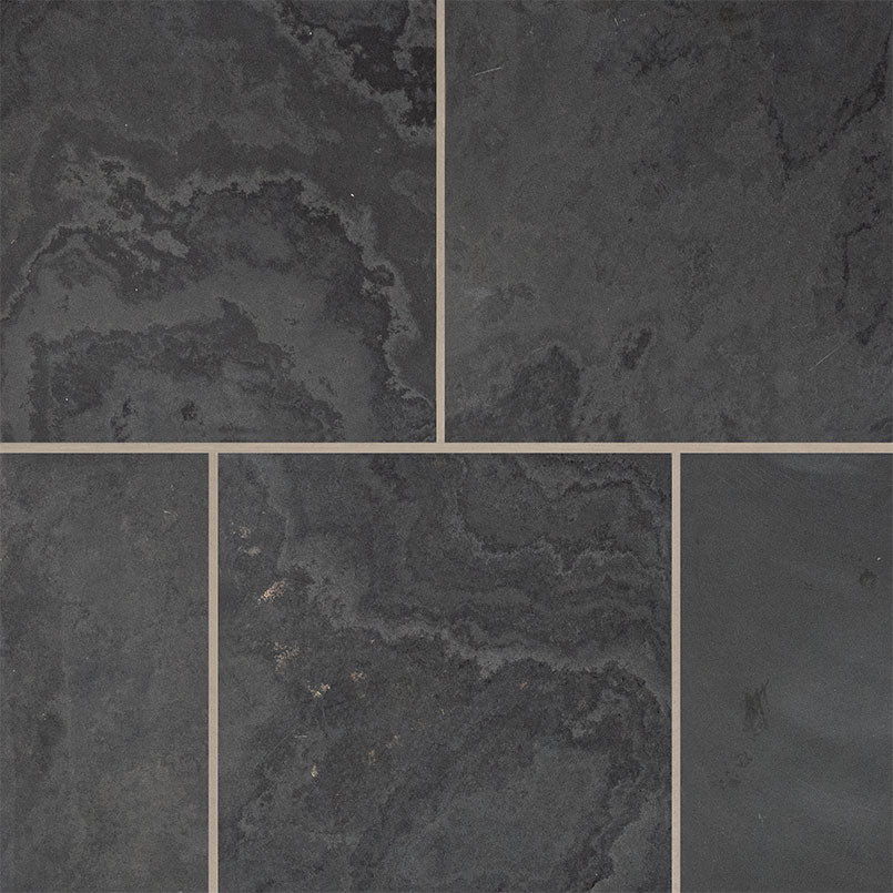 Montauk Black Ashler 3 Tile 12 x 12