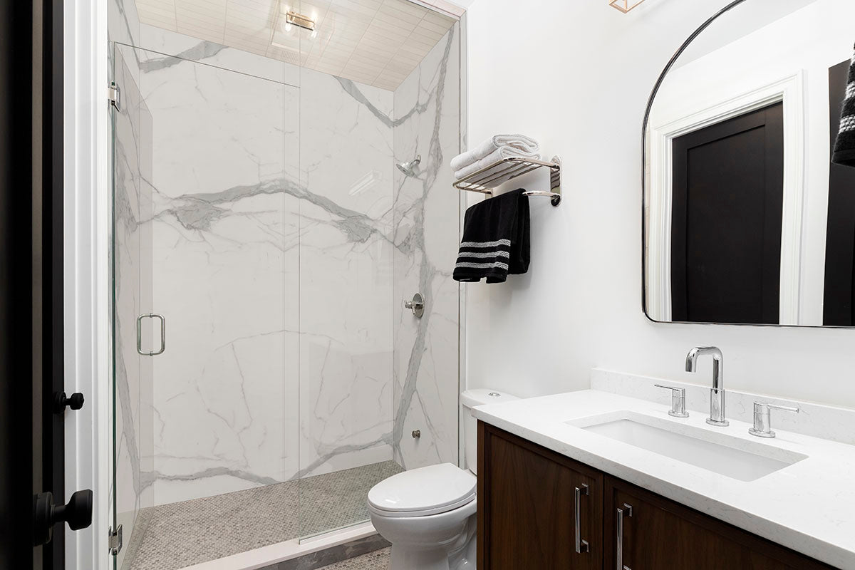 Bathroom tile room scene