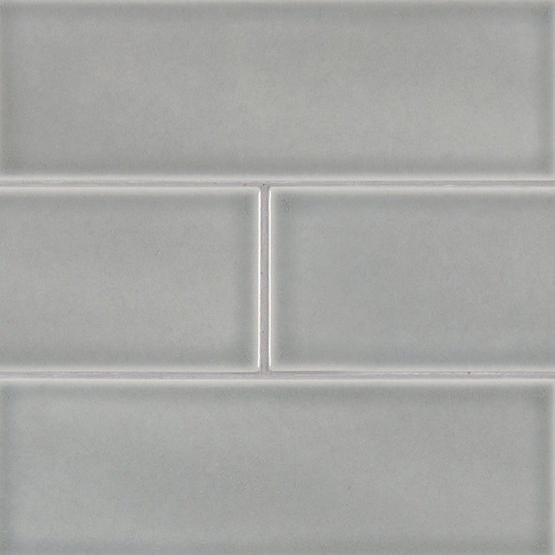 Morning Fog Glazed Handcrafted Tile Glossy 4 x 12