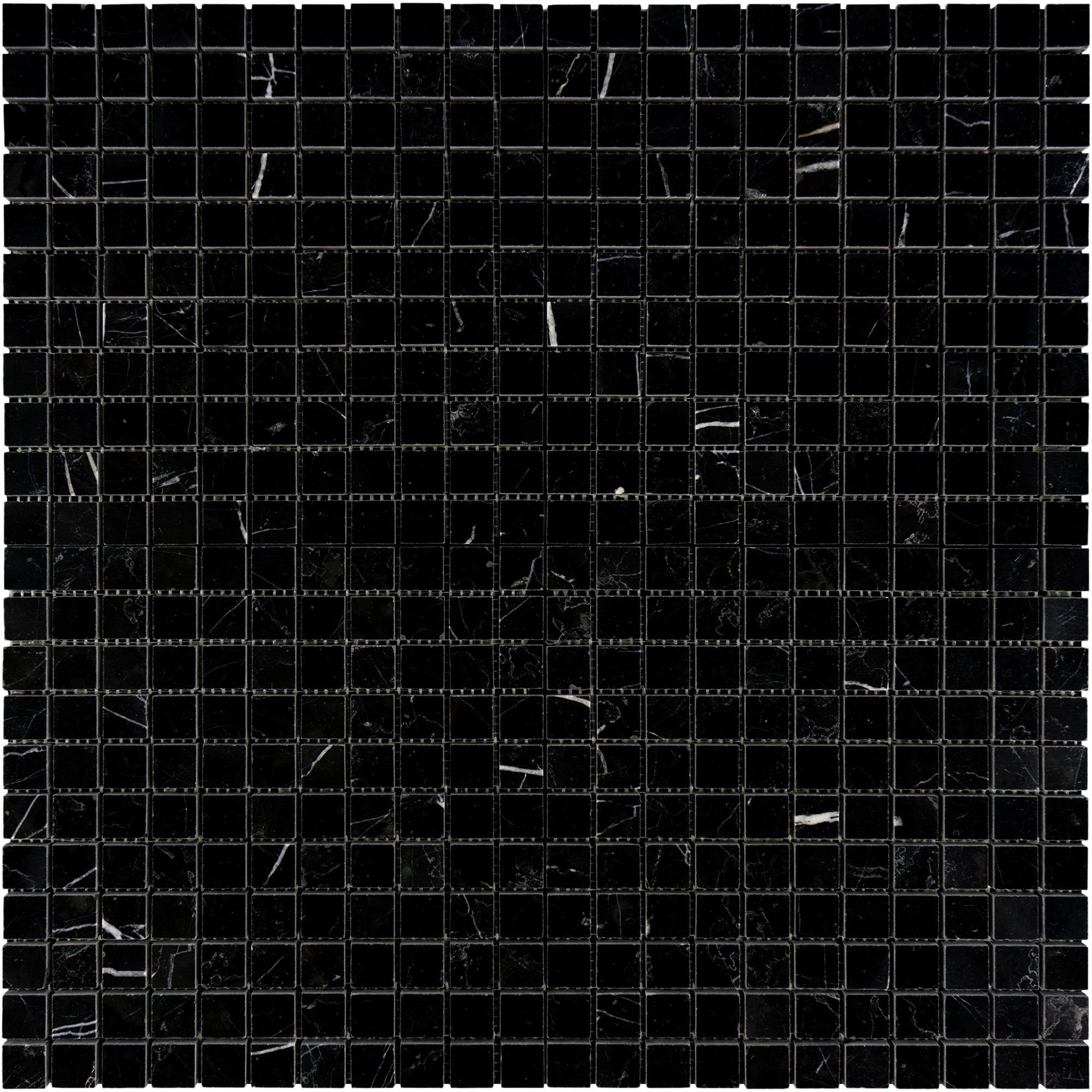 Nero Marquina Marble 1"x1" Mosaic