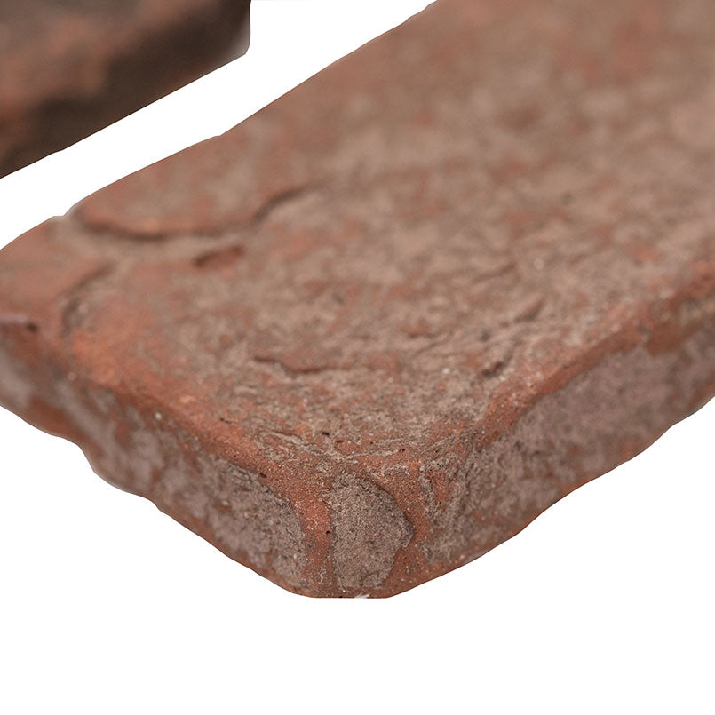 NOBLE RED CLAY BRICK HERRINGBONE 2.25X7.5 Tumbled  - 2.25x10.75