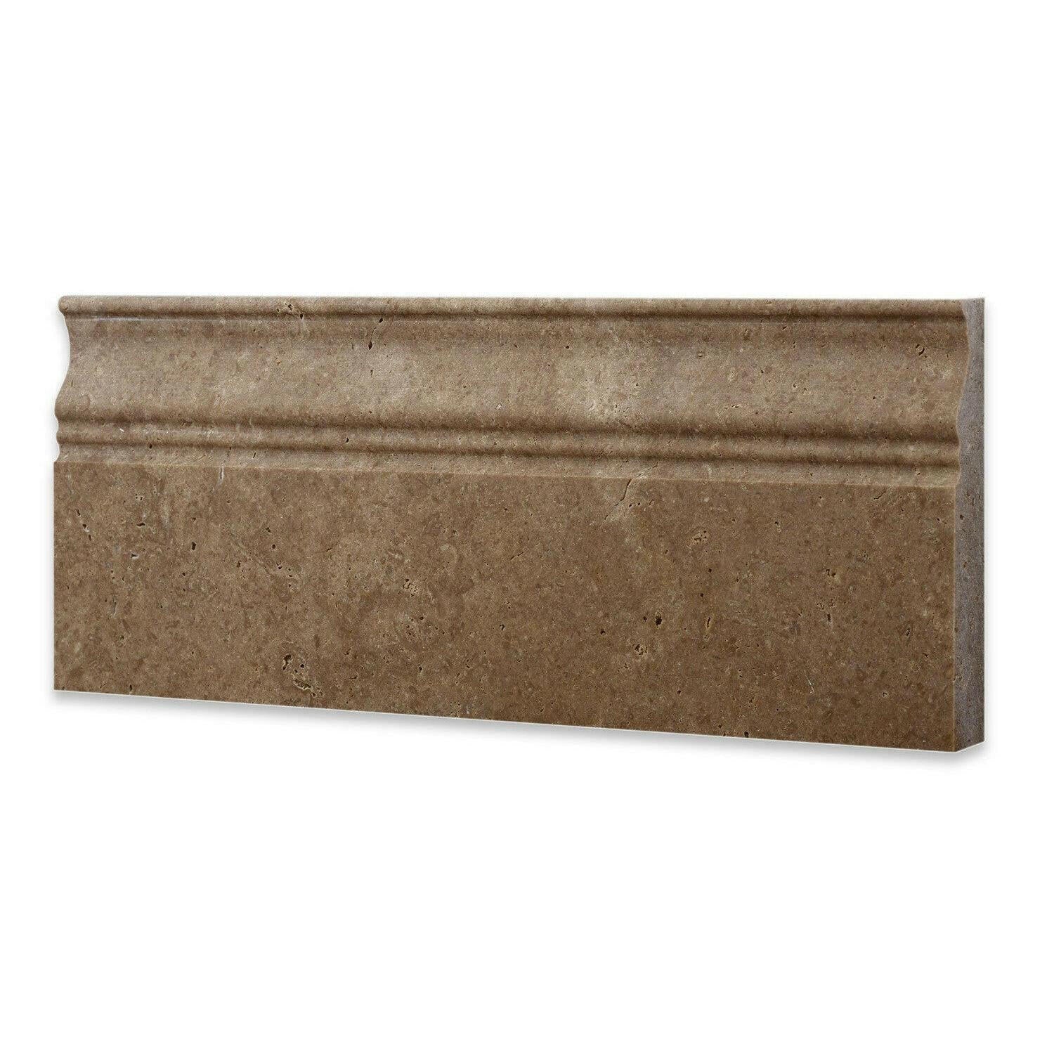Noce Travertine Honed Baseboard  5"x12"