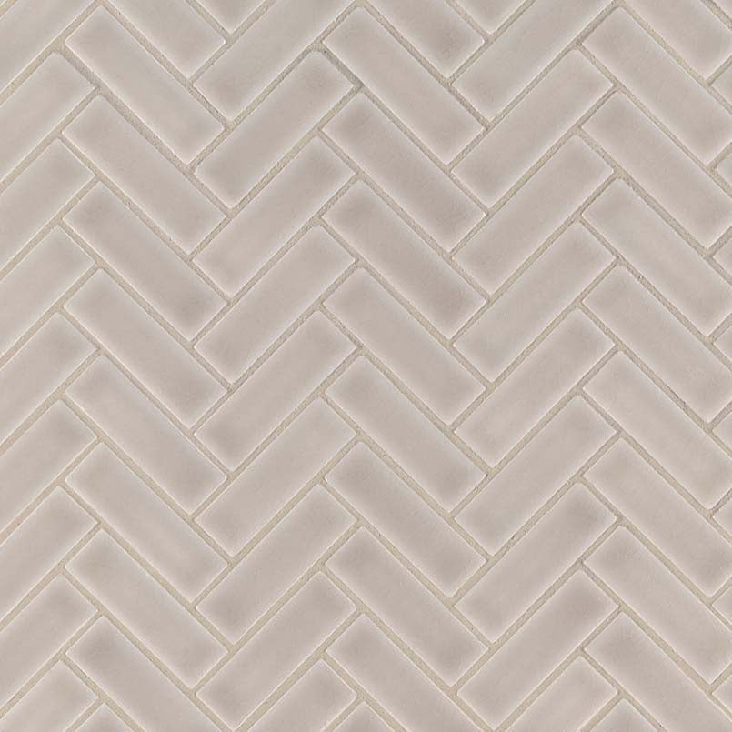 Portico Pearl Tile Herringbone Pattern