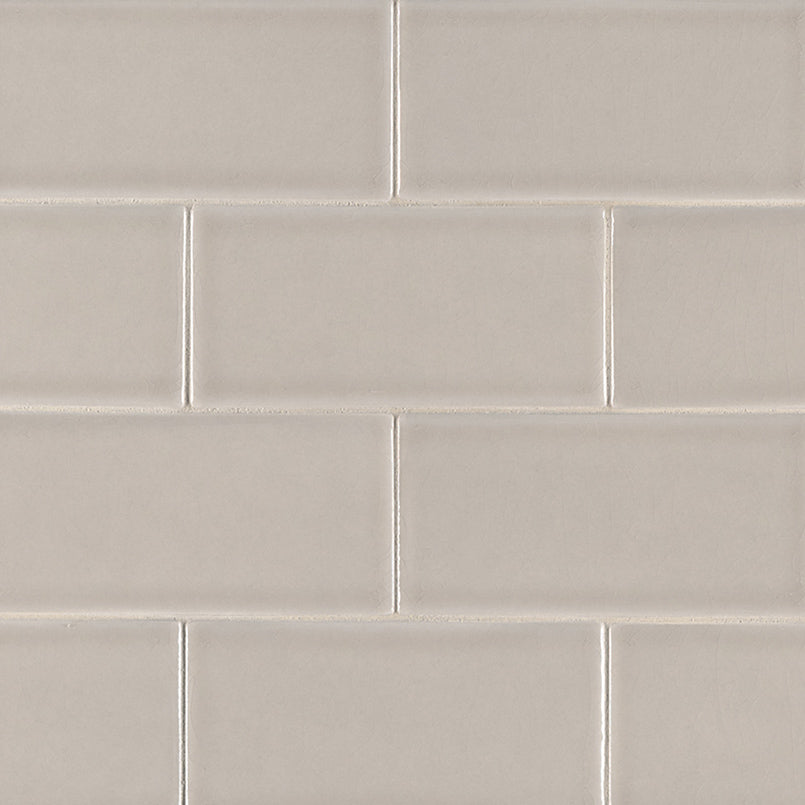 Portico Pearl Glazed Handcrafted Tile Glossy 3 x 6