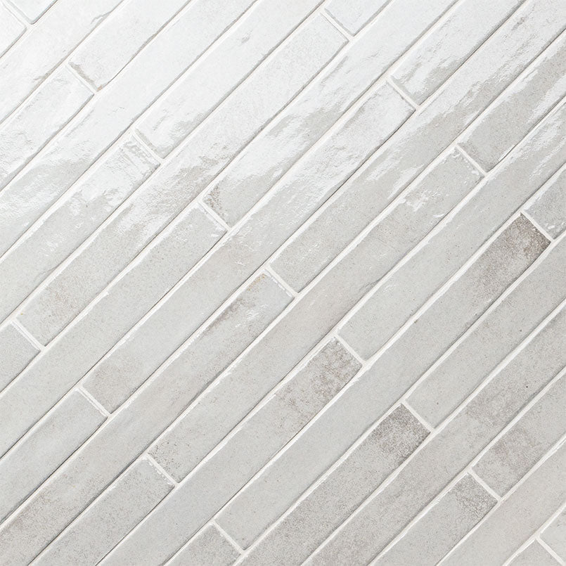 Flamenco Princess White 2x18 Porcelain Tile for Backsplashes