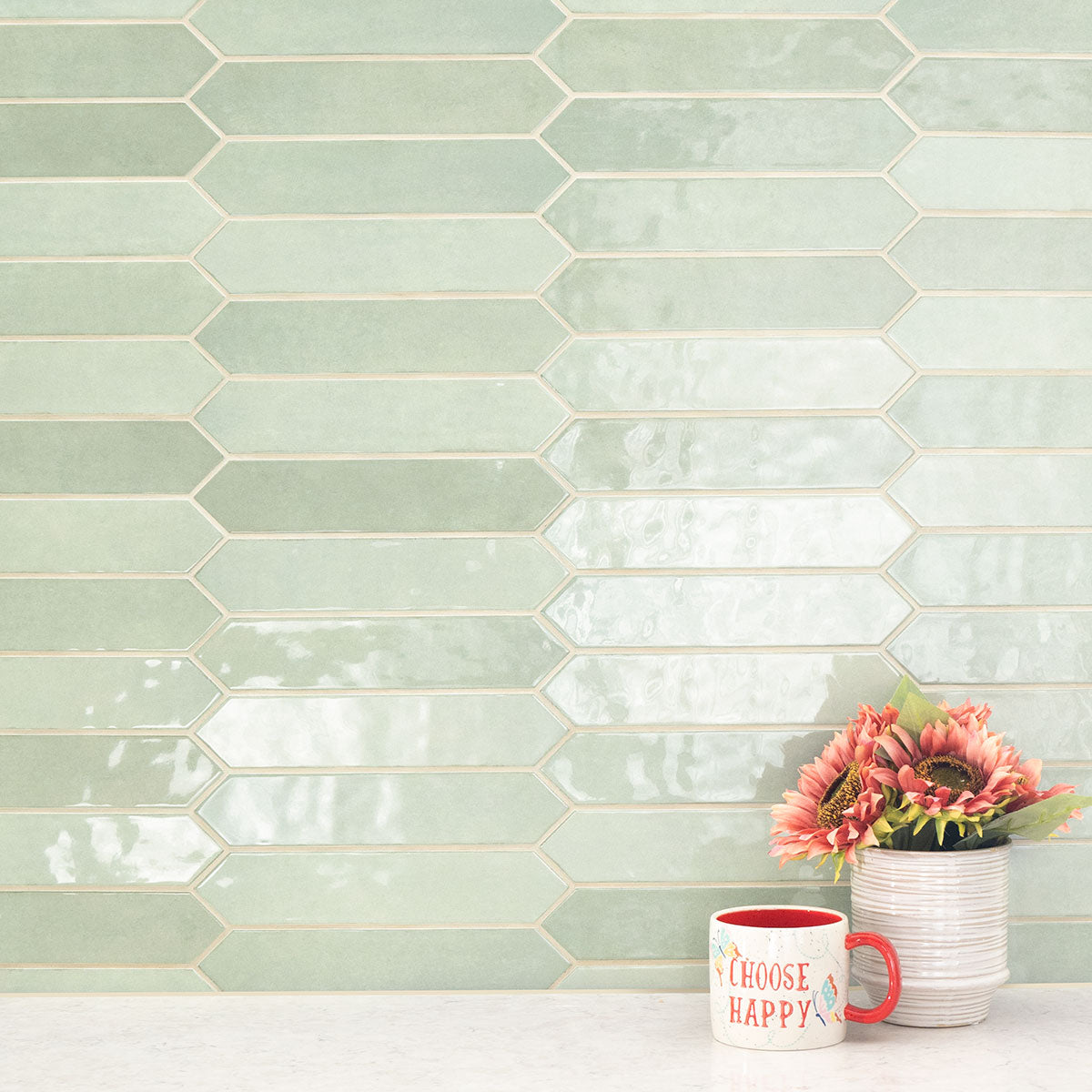 RENZO JADE CERAMIC TILE 3X12 Glossy  - 0.6x12