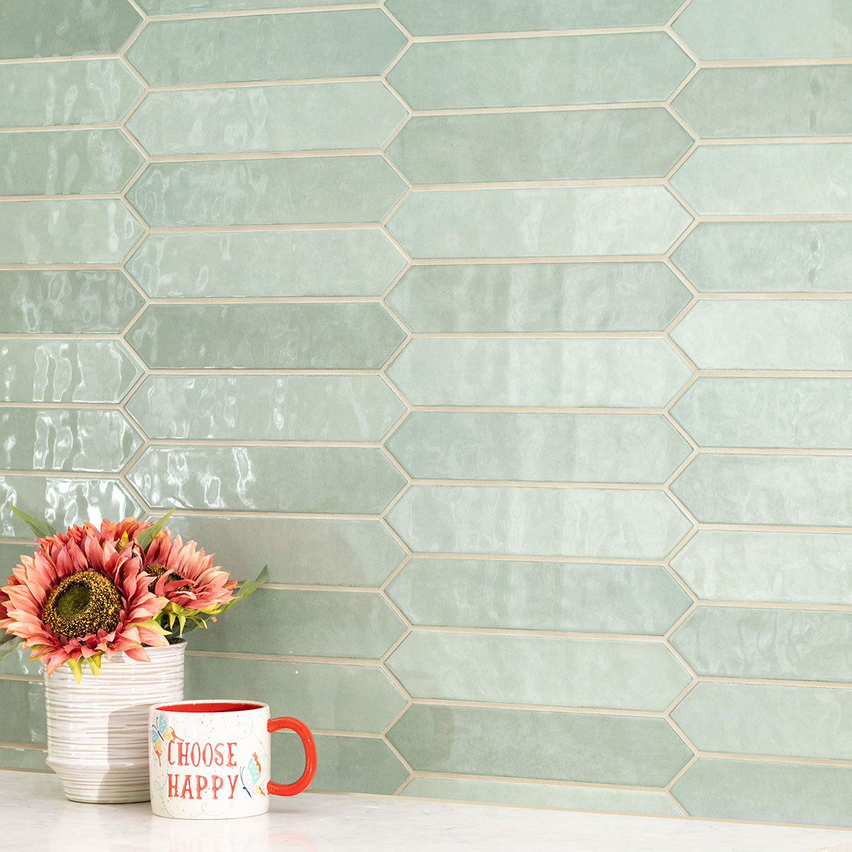 RENZO JADE CERAMIC TILE 3X12 Glossy  - 0.6x12