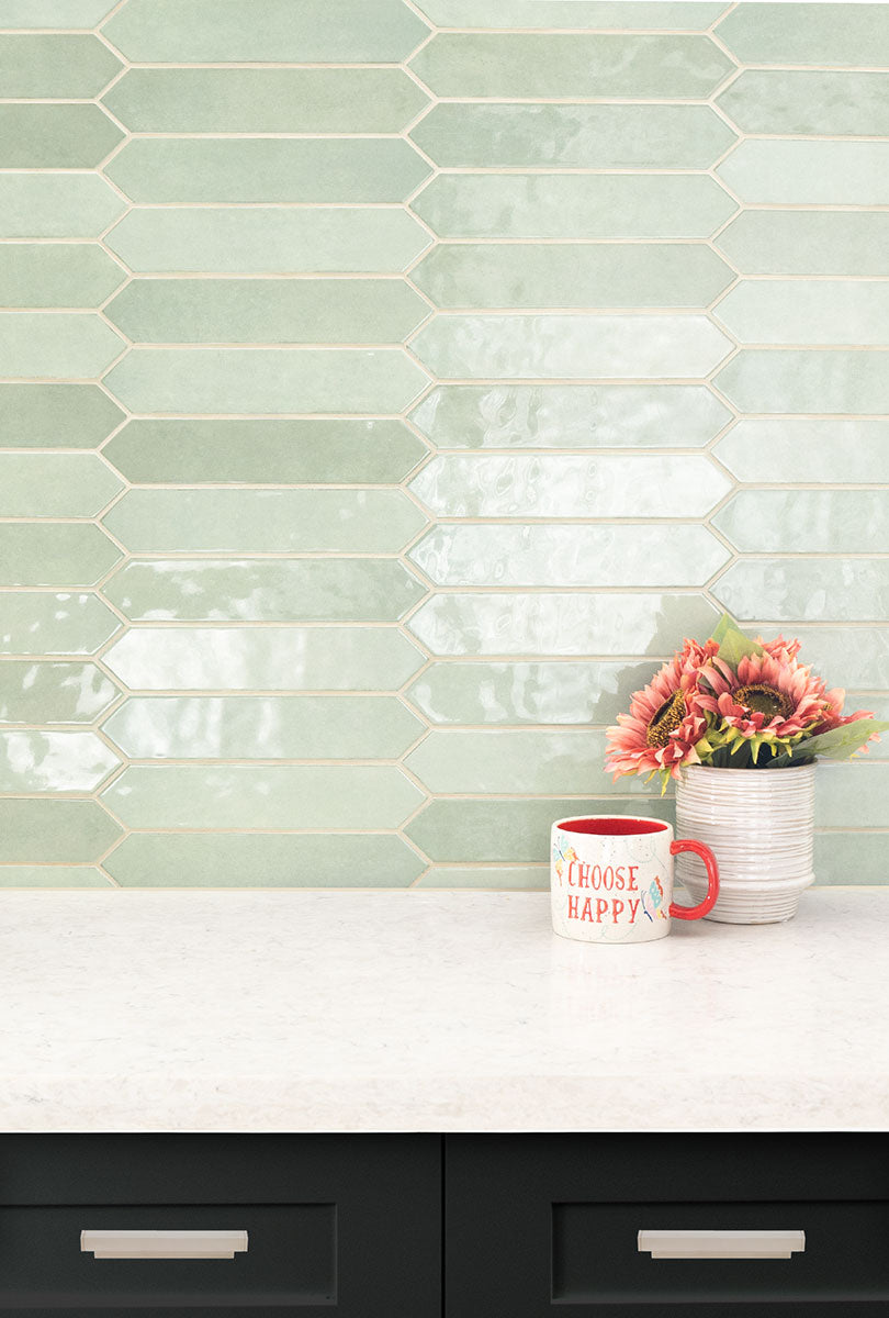 RENZO JADE CERAMIC TILE 3X12 Glossy  - 0.6x12
