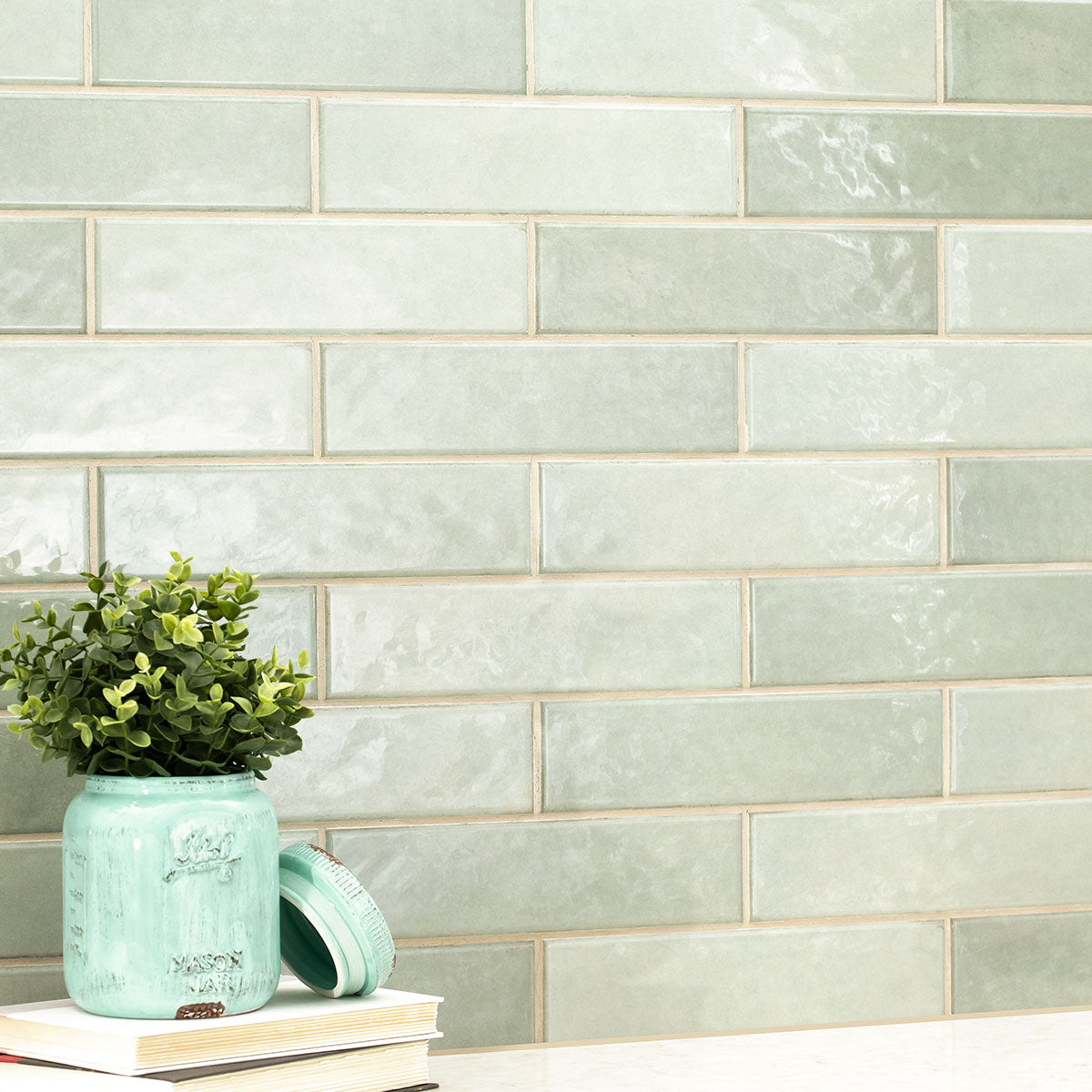 RENZO JADE CERAMIC TILE 3X12 Glossy  - 0.6x12