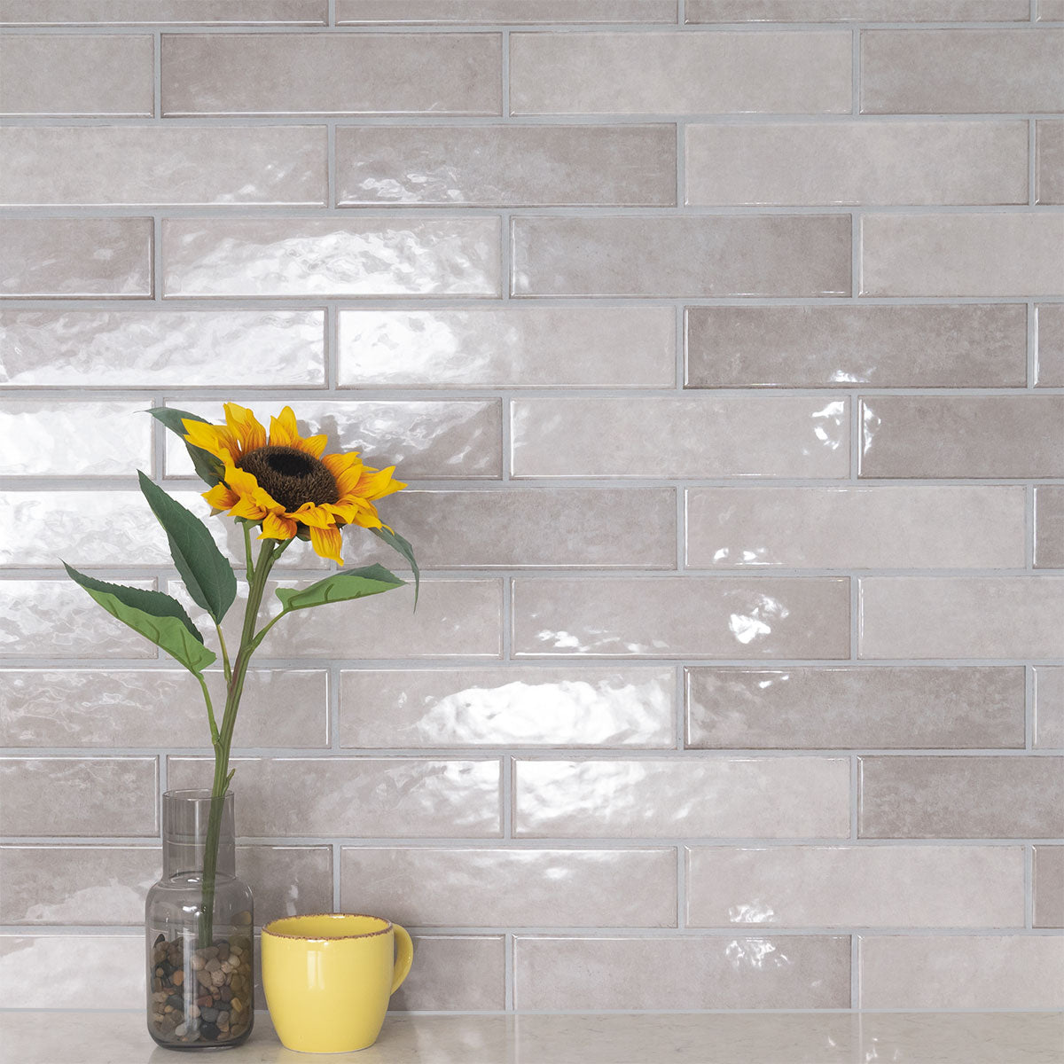 Renzo Sterling 3x12 Glossy Ceramic Tile for Bathrooms Walls