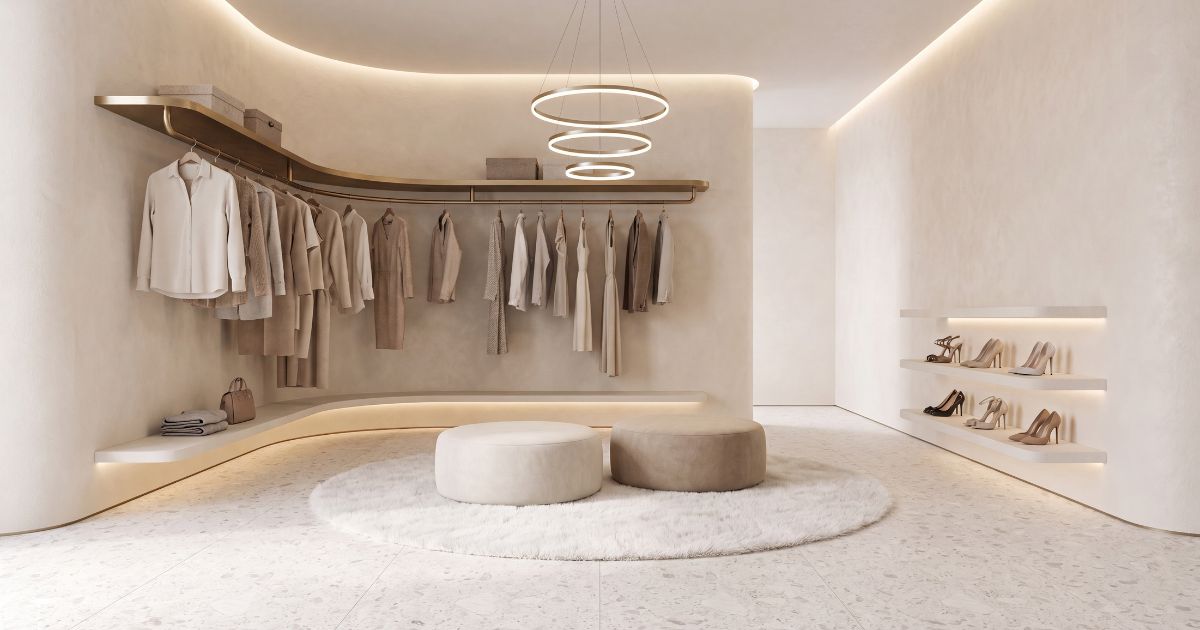 Restaurant and retail tile idea: Orobica Bianca Matte 48 x 48 - bright white retail floor tile ideas in a commercial space