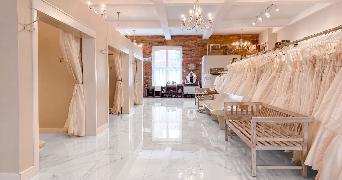 Restaurant and retail tile idea: EC Snow Polished 24 x 48 - glossy white porcelain retail floor tile trends 2026 in a commercial space