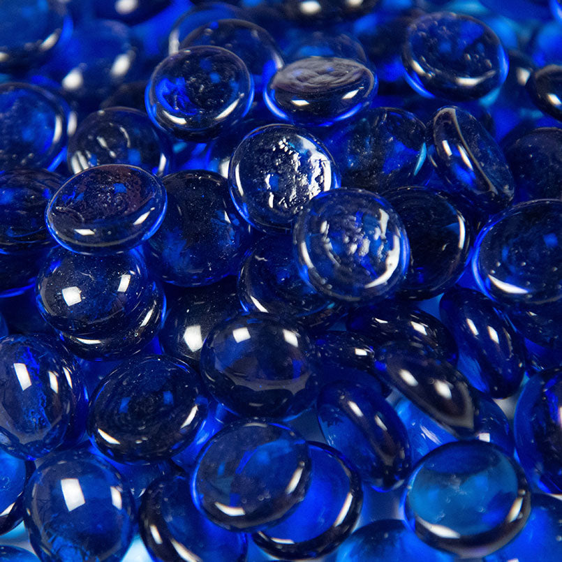 Fire Glass SapphireBlue Round 0.5"10LBSB