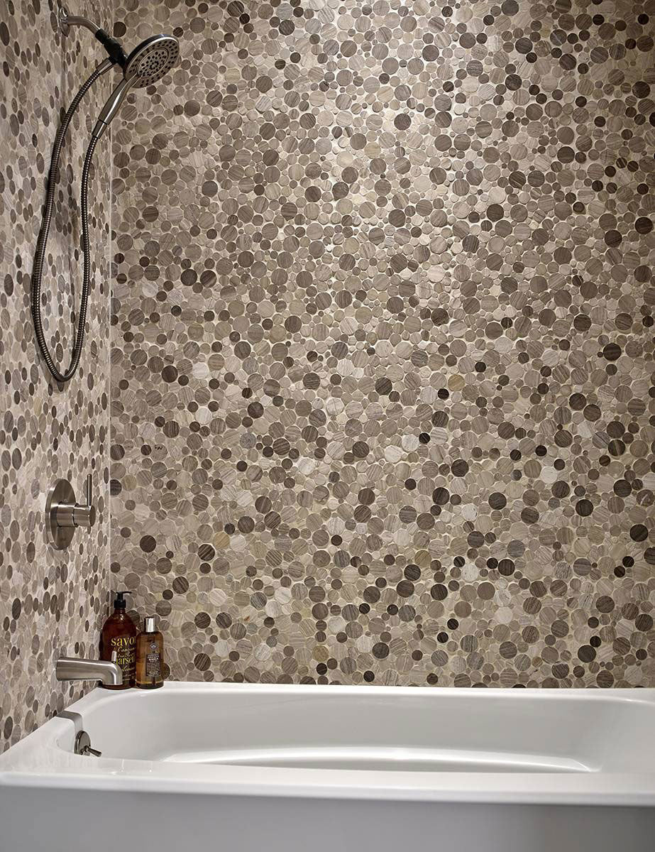 Pebble tile room scene