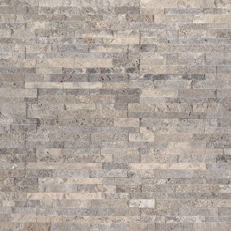 Rockmount Silver Travertine Ledger Panel 4.5 x 16 Panel