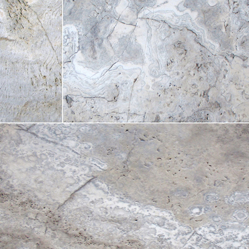 Tus. Silver Trav 8x16x3cm Tumbled Pavers