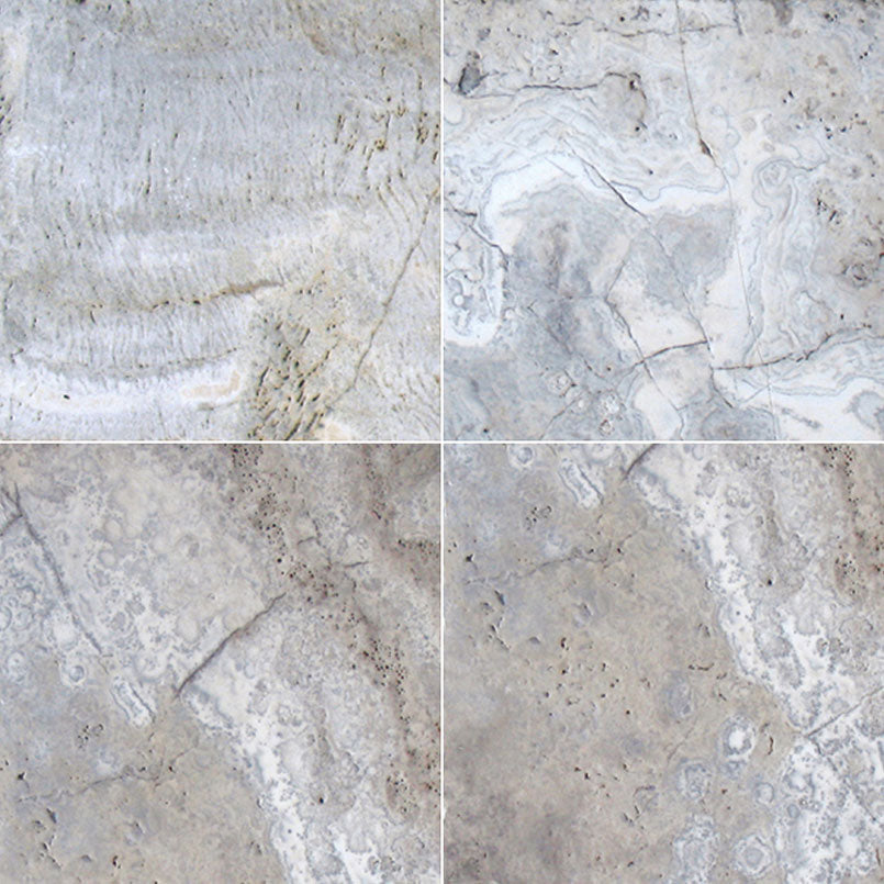 Tus. Silver Trav 8x8x3cm Tumbled Pavers