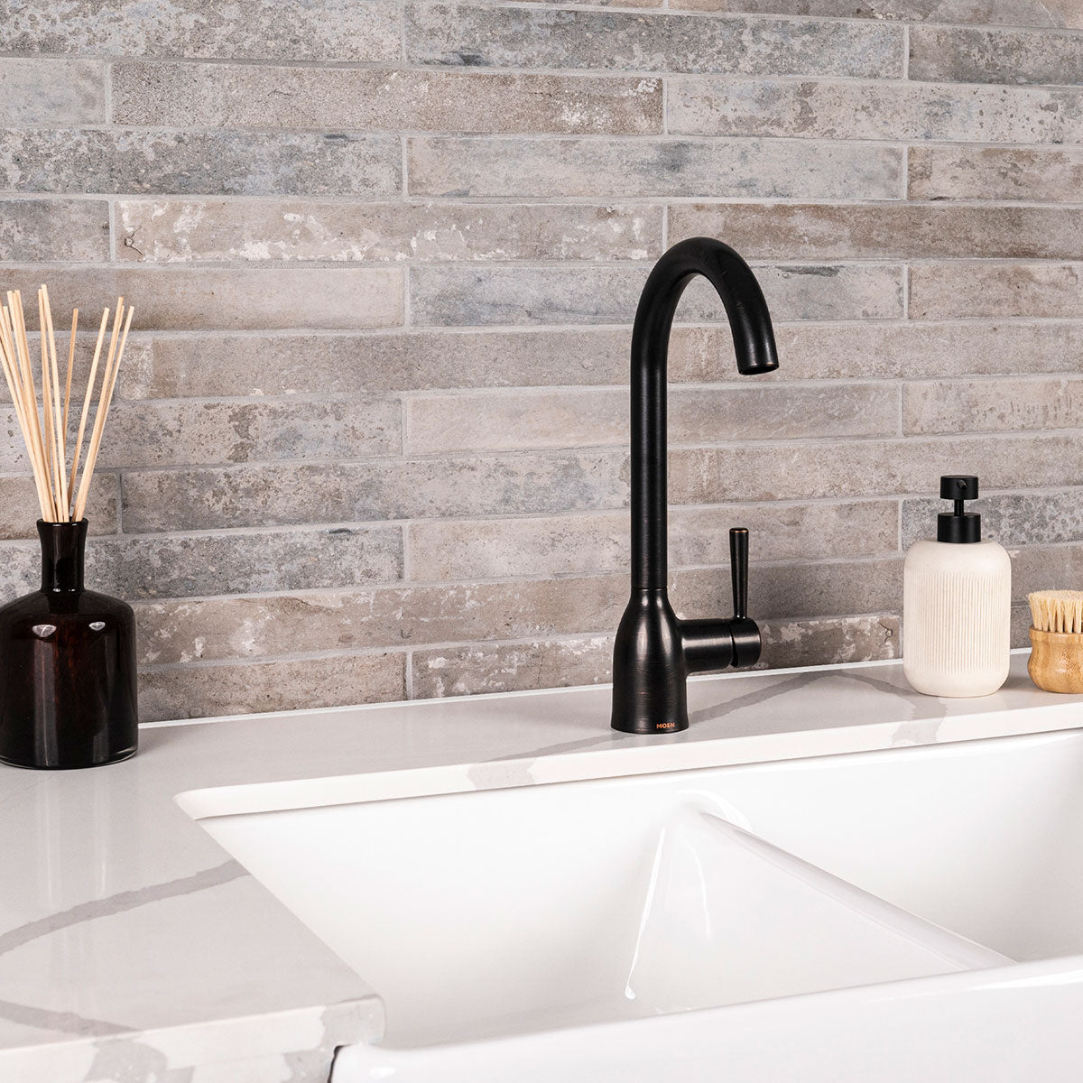 BRICKSTONE TAUPE BRICK 2X18 Matte Tiles - 2x18