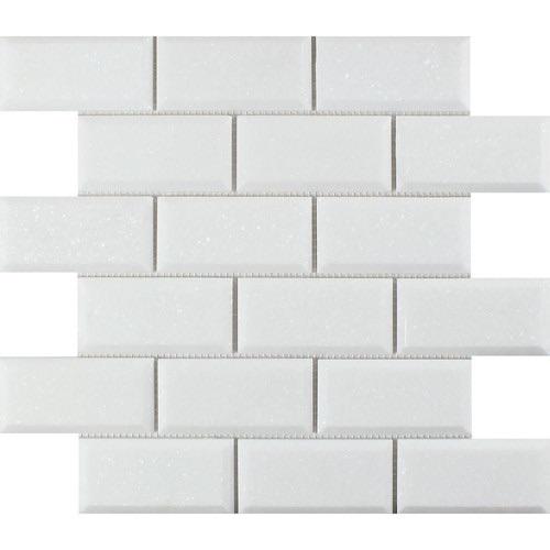 White Ceramic Subway Brick Gloss Finish Wall Tiles.