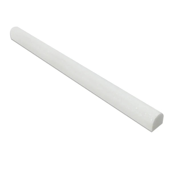 Thassos White Marble Honed 3/4 X 12 Bullnose Liner-Marble Molding/Trim-American Tile Depot.