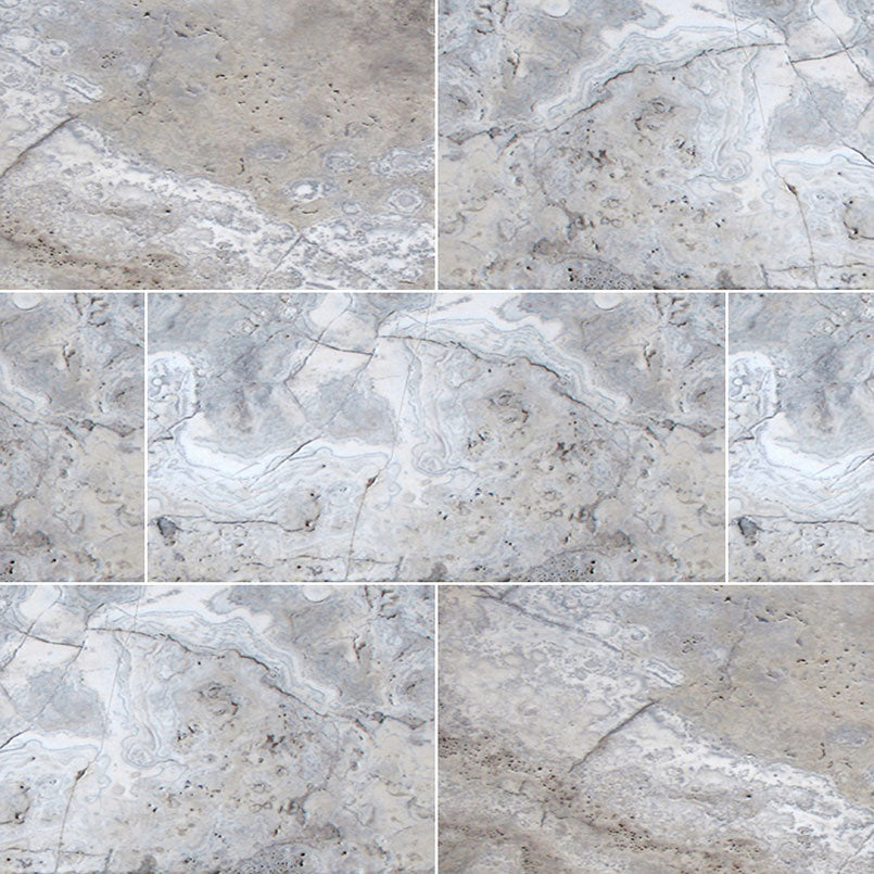 Tus. Silver Trav16x24x3cm Tumbled Pavers