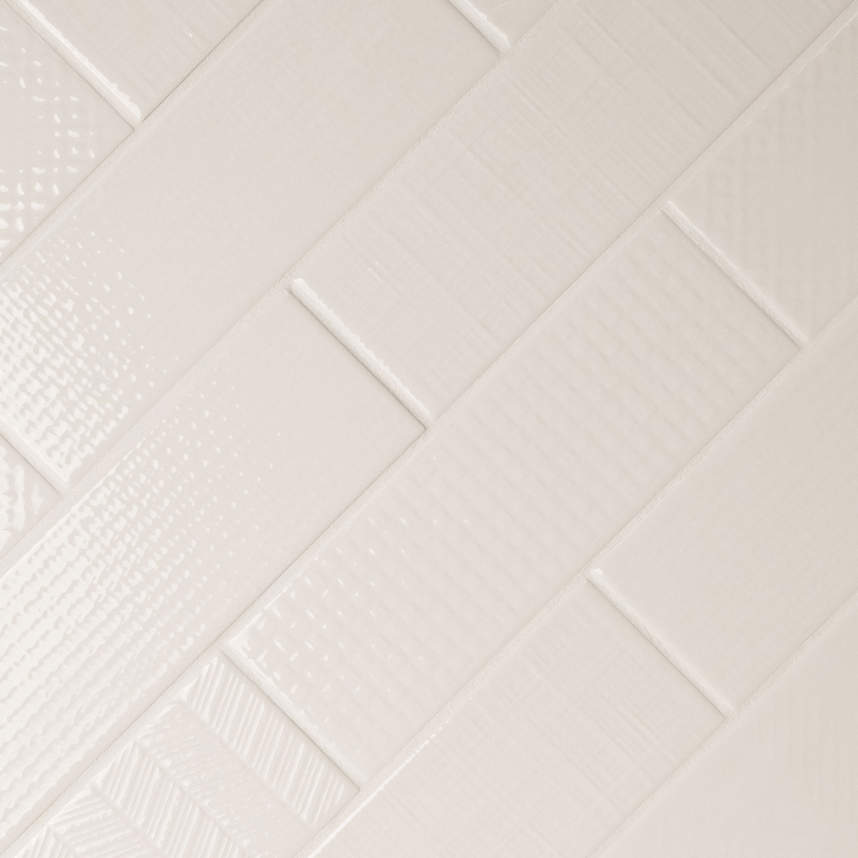 URBANO CREMA 3D MIX TILE Glossy  - 4x12BN
