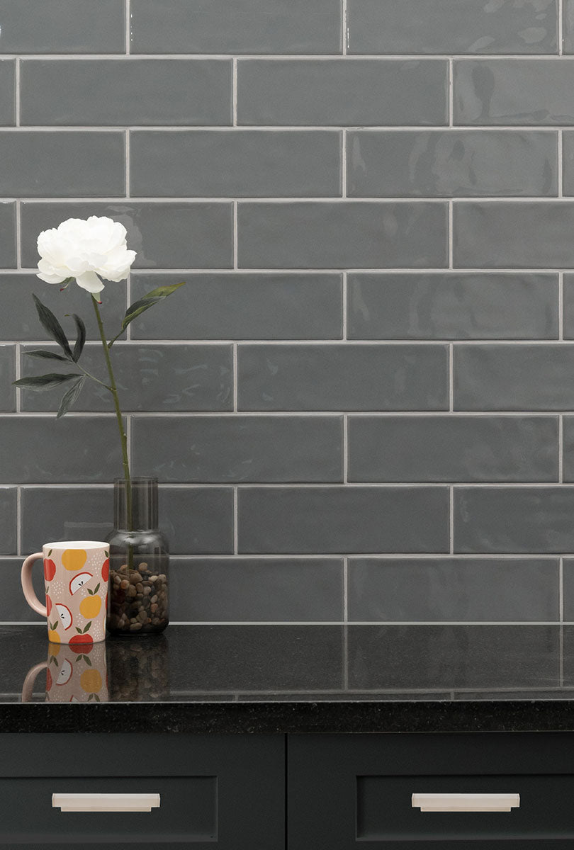 URBANO GRAPHITE 3D MIX TILE Glossy  - 4x12BN