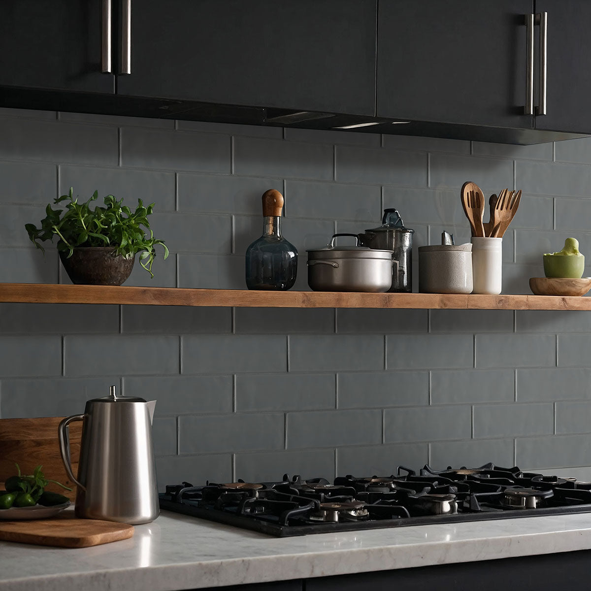 URBANO GRAPHITE 3D MIX TILE Glossy  - 4x12BN