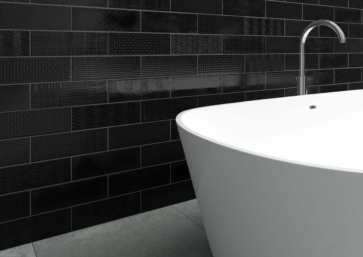 URBANO INK 3D MIX TILE Glossy  - 4x12BN