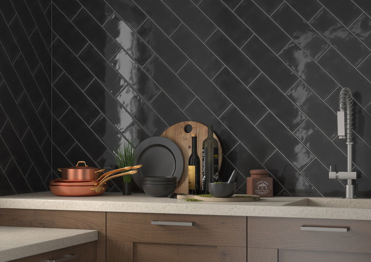 URBANO INK 3D MIX TILE Glossy  - 4x12BN