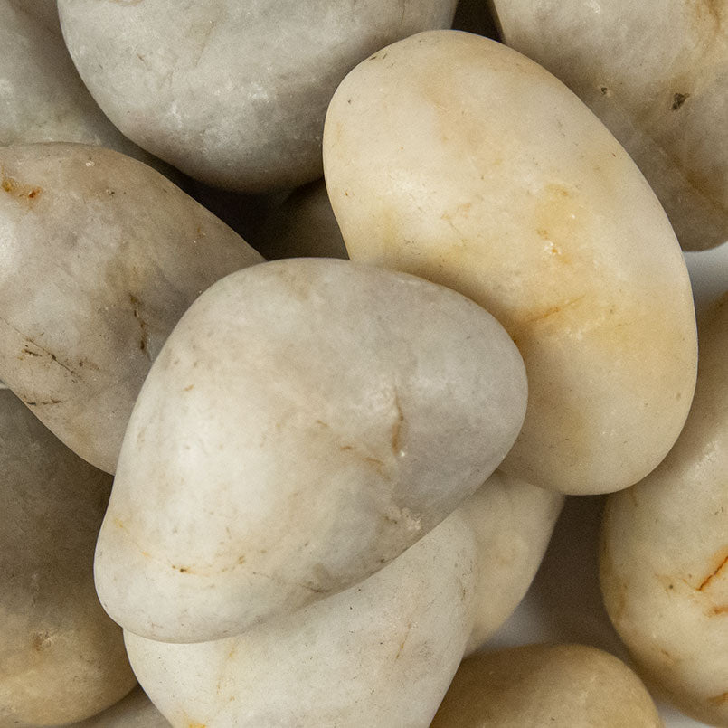 WHITE POLISHED PEBBLES POLISHED Hardscape - Large 1 - 2 INCH