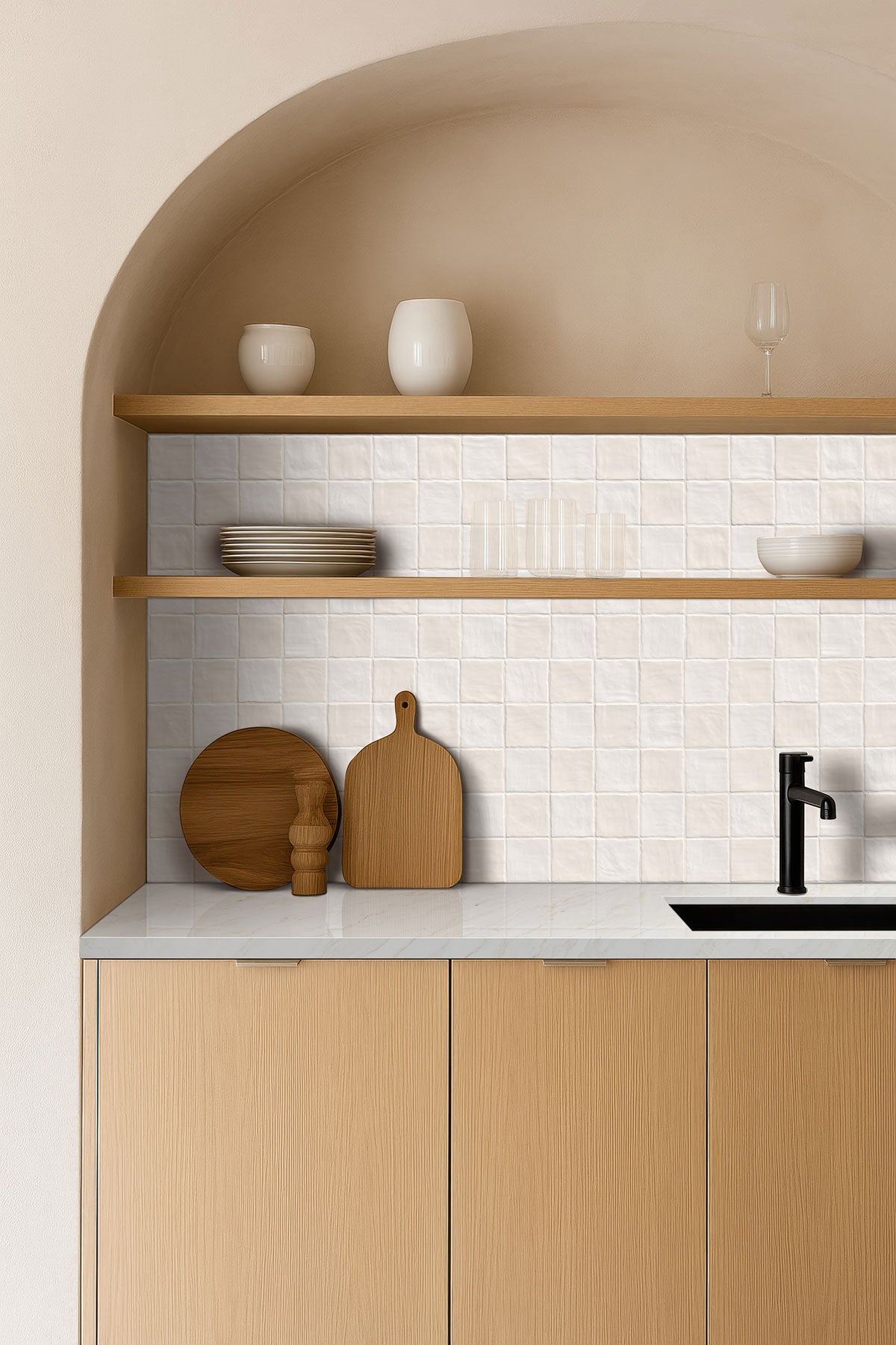 ZEST SAND TILE 4X4 Satin Tiles - 2.5x8