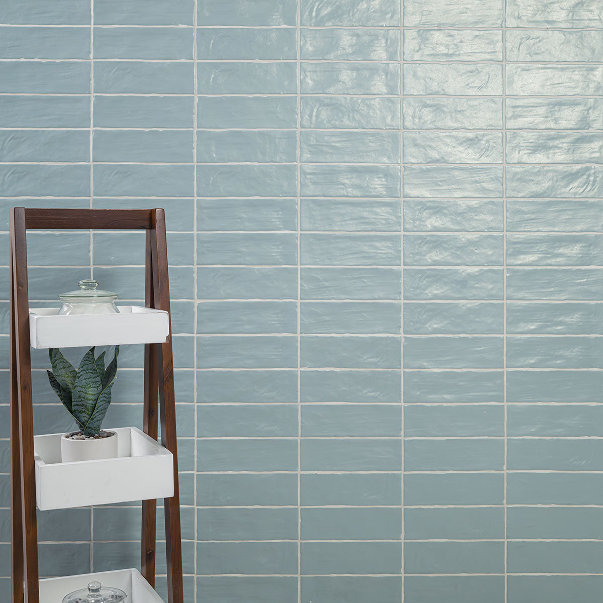 ZEST SKY TILE 4X4 Satin Tiles - 2.5x8