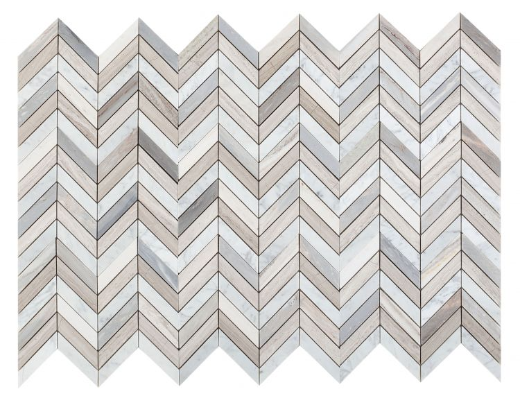 Chevron Blue 8 x 12