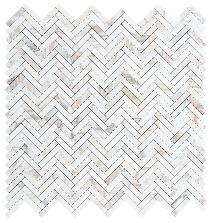 Herringbone Calacatta Gold Polished 11.25 x 11.25