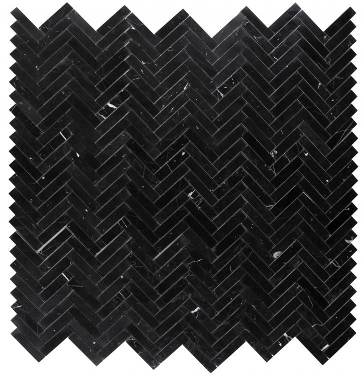 Herringbone Marquina 11.25 x 11.25