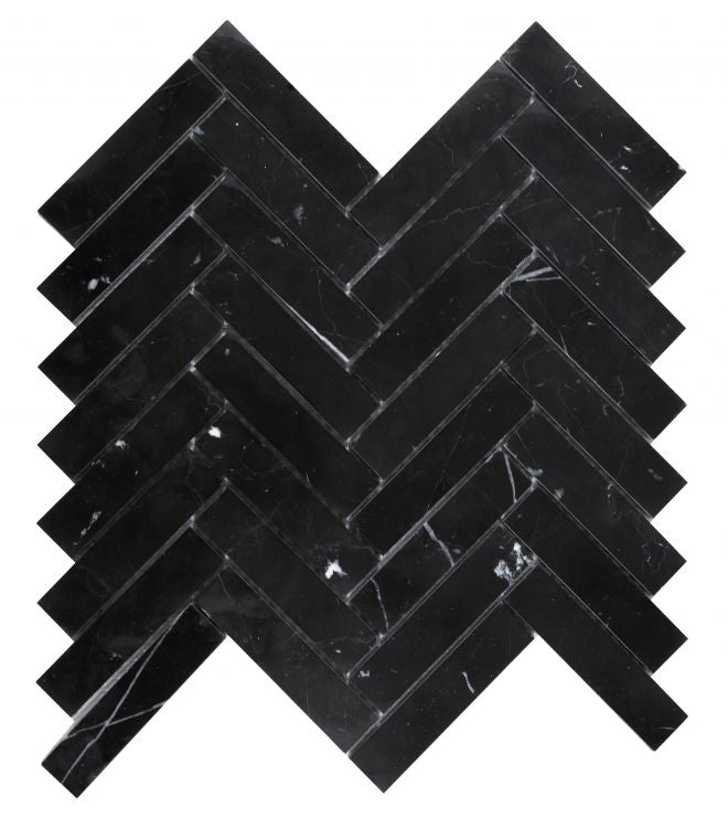 Herringbone Marquina 11.25 x 11.25