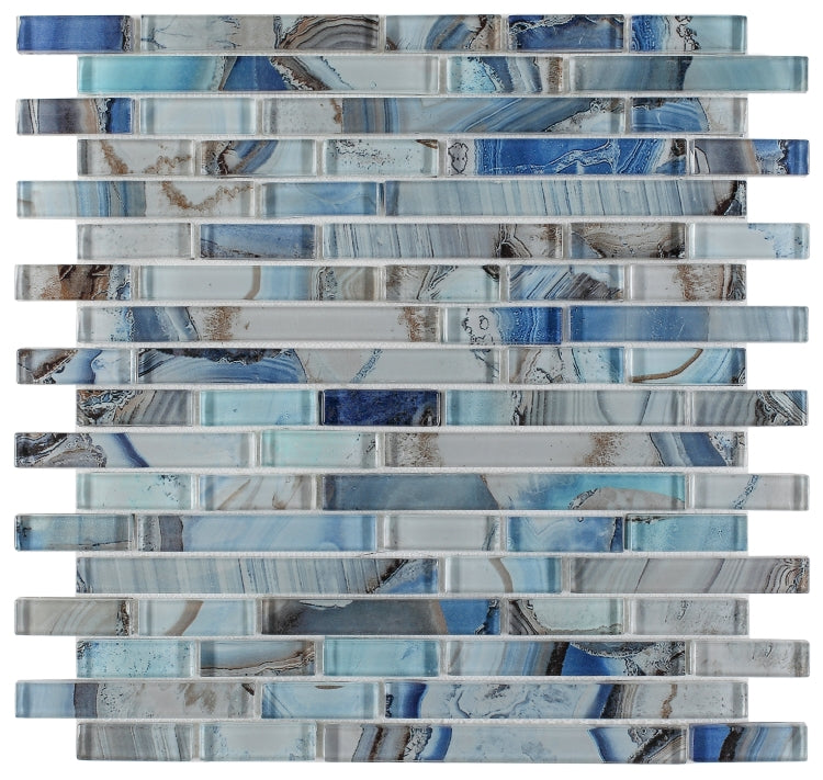 Linear Shell Blue 11.75 x 12